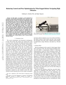 Balancing Control and Pose Optimization for Wheel-legged Robots
  Navigating High Obstacles