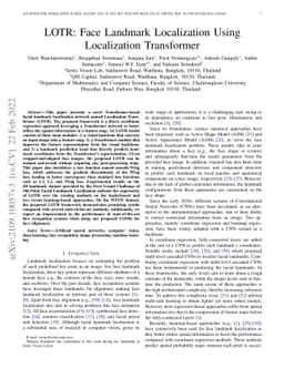 LOTR: Face Landmark Localization Using Localization Transformer
