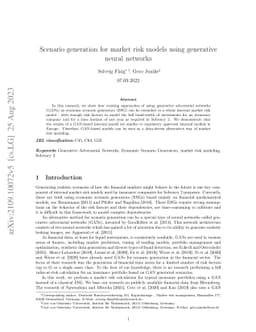 Scenario generation for market risk models using generative neural
  networks