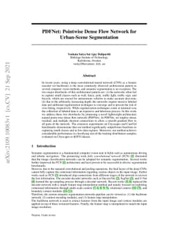 PDFNet: Pointwise Dense Flow Network for Urban-Scene Segmentation