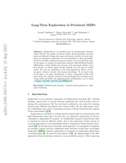 Long-Term Exploration in Persistent MDPs