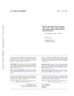 Off-line approximate dynamic programming for the vehicle routing problem
  with a highly variable customer basis and stochastic demands