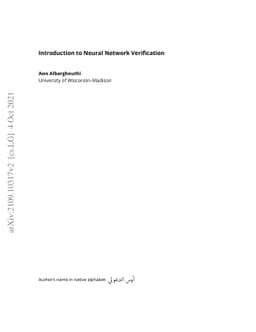 Introduction to Neural Network Verification