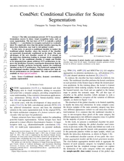 CondNet: Conditional Classifier for Scene Segmentation