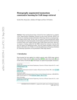 Homography augumented momentum constrastive learning for SAR image
  retrieval