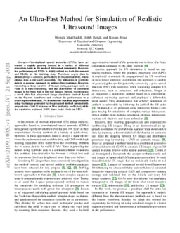 An Ultra-Fast Method for Simulation of Realistic Ultrasound Images