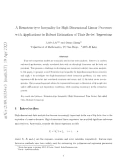 A Bernstein-type Inequality for High Dimensional Linear Processes with
  Applications to Robust Estimation of Time Series Regressions