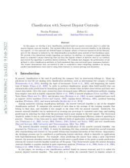 Classification with Nearest Disjoint Centroids