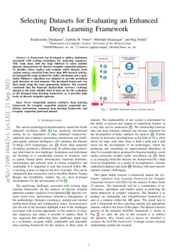 Selecting Datasets for Evaluating an Enhanced Deep Learning Framework