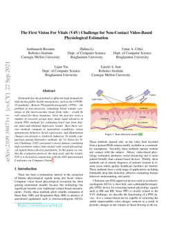 The First Vision For Vitals (V4V) Challenge for Non-Contact Video-Based
  Physiological Estimation