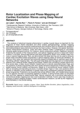 Rotor Localization and Phase Mapping of Cardiac Excitation Waves using
  Deep Neural Networks