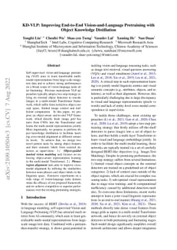 KD-VLP: Improving End-to-End Vision-and-Language Pretraining with Object
  Knowledge Distillation