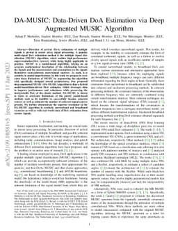 DA-MUSIC: Data-Driven DoA Estimation via Deep Augmented MUSIC Algorithm