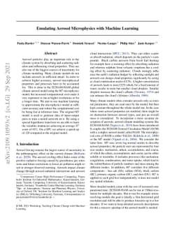 Emulating Aerosol Microphysics with Machine Learning