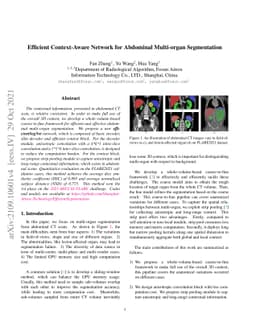 Efficient Context-Aware Network for Abdominal Multi-organ Segmentation