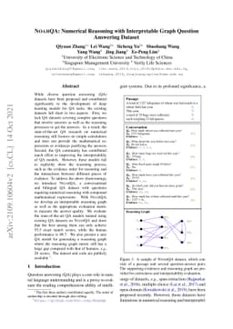 NOAHQA: Numerical Reasoning with Interpretable Graph Question Answering
  Dataset