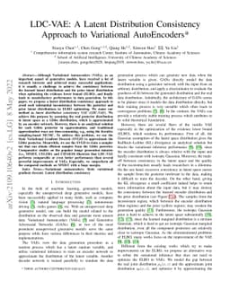 LDC-VAE: A Latent Distribution Consistency Approach to Variational
  AutoEncoders