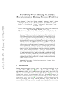 Uncertainty-Aware Training for Cardiac Resynchronisation Therapy
  Response Prediction