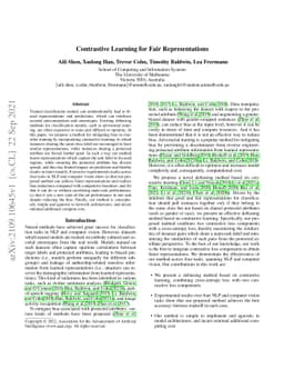 Contrastive Learning for Fair Representations