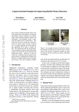 Caption Enriched Samples for Improving Hateful Memes Detection