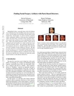 Finding Facial Forgery Artifacts with Parts-Based Detectors