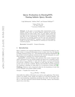 Query Evaluation in DatalogMTL -- Taming Infinite Query Results