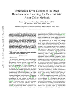 Estimation Error Correction in Deep Reinforcement Learning for
  Deterministic Actor-Critic Methods