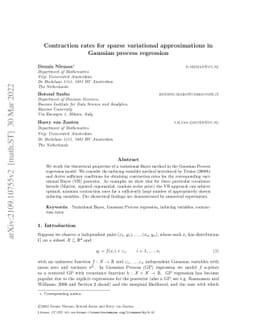 Contraction rates for sparse variational approximations in Gaussian
  process regression