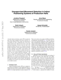 Unsupervised Movement Detection in Indoor Positioning Systems of
  Production Halls