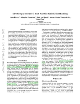 Introducing Symmetries to Black Box Meta Reinforcement Learning