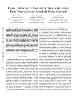 Causal Inference in Non-linear Time-series using Deep Networks and
  Knockoff Counterfactuals