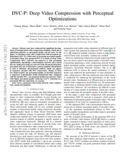 DVC-P: Deep Video Compression with Perceptual Optimizations