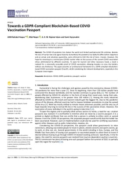 Towards a GDPR-Compliant Blockchain-Based COVID Vaccination Passport