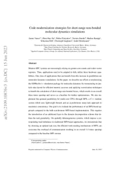 Code modernization strategies for short-range non-bonded molecular
  dynamics simulations