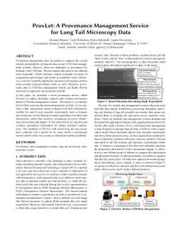ProvLet: A Provenance Management Service for Long Tail Microscopy Data