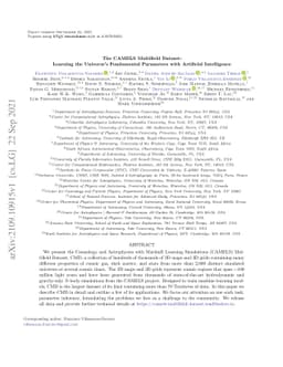 The CAMELS Multifield Dataset: Learning the Universe's Fundamental
  Parameters with Artificial Intelligence