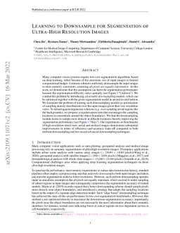 Learning to Downsample for Segmentation of Ultra-High Resolution Images