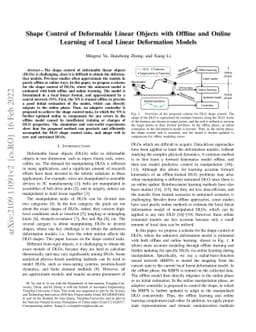 Shape Control of Deformable Linear Objects with Offline and Online
  Learning of Local Linear Deformation Models