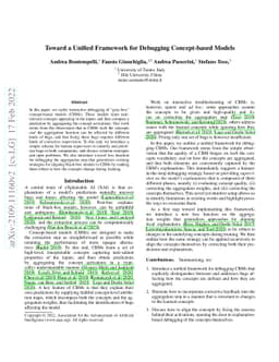 Toward a Unified Framework for Debugging Concept-based Models