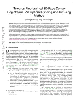 Towards Fine-grained 3D Face Dense Registration: An Optimal Dividing and
  Diffusing Method