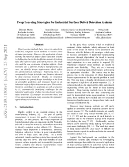 Deep Learning Strategies for Industrial Surface Defect Detection Systems