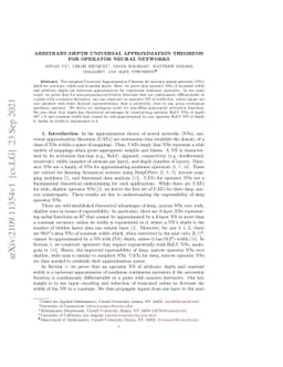 Arbitrary-Depth Universal Approximation Theorems for Operator Neural
  Networks