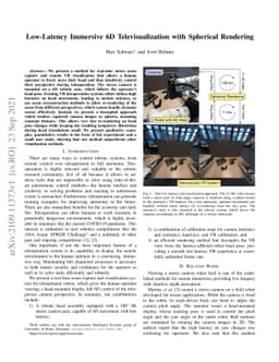 Low-Latency Immersive 6D Televisualization with Spherical Rendering