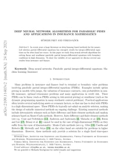 Deep Neural Network Algorithms for Parabolic PIDEs and Applications in
  Insurance Mathematics