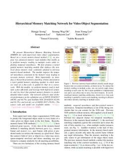 Hierarchical Memory Matching Network for Video Object Segmentation
