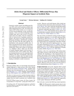 Robin Hood and Matthew Effects: Differential Privacy Has Disparate
  Impact on Synthetic Data