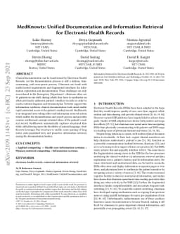 MedKnowts: Unified Documentation and Information Retrieval for
  Electronic Health Records