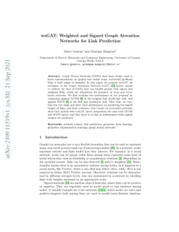 wsGAT: Weighted and Signed Graph Attention Networks for Link Prediction