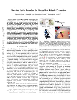 Bayesian Active Learning for Sim-to-Real Robotic Perception