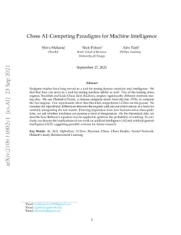 Chess AI: Competing Paradigms for Machine Intelligence